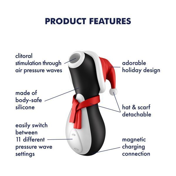 Вакуумний кліторальний стимулятор Satisfyer Penguin Holiday Edition SO8777 фото