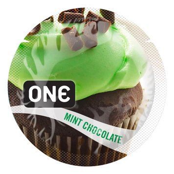 Ароматизований презерватив ONE FlavorWaves Mint Chocolate (1 шт) SX0749 фото