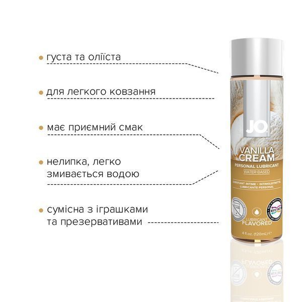 Лубрикант на водній основі JO H2O Vanilla Cream (120 мл) SO1778 фото